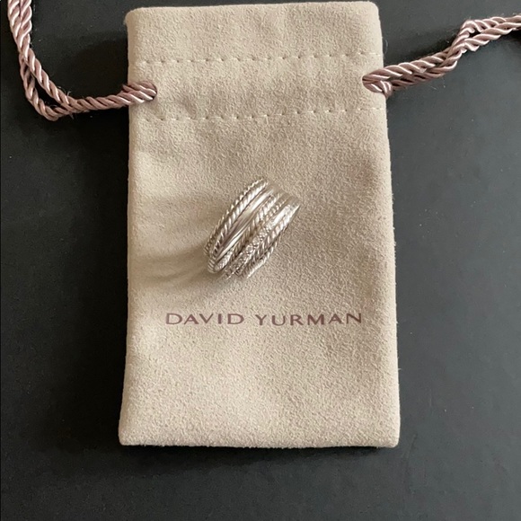 David Yurman Jewelry - David Yurman Crossover Ring with Diamonds